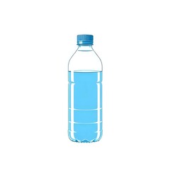 Naklejka premium Transparent Plastic Water Bottle Illustration