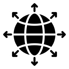 Globe With Arrows Icon