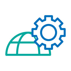 Web Resources Vector Line Blue Bluish Green Icon Design