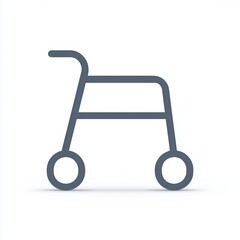 Stylized outline of a walker on a white background.