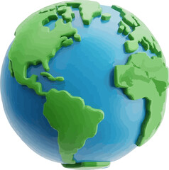 earth globe isolated on white