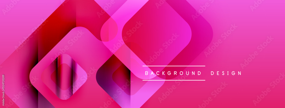 Aufkleber abstract pink design features overlapping squares, gradients. modern aesthetic suitable for digital 