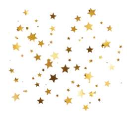 PNG Gold foil star confetti background stars decorative