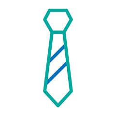 Necktie Vector Line Blue Bluish Green Icon Design