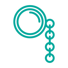 Fototapeta premium Monocle Vector Line Blue Bluish Green Icon Design