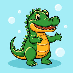 Cute crocodile illustration