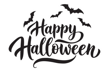 happy halloween text.