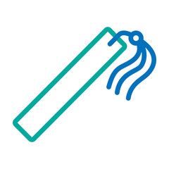 Book Mark Vector Line Blue Bluish Green Icon Design