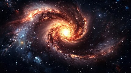 Fototapeta premium Spiral galaxy in deep space (2)