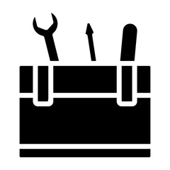 Tool Box Vector Glyph Icon Design