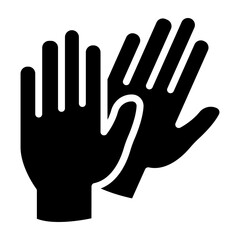 Gloves Vector Glyph Icon Design
