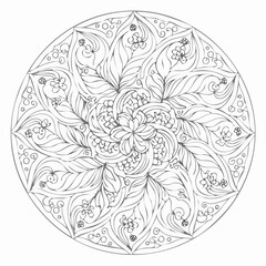 Spiritual Peace Traditional Chakra Contemporary Vector Mandala Art Illustration with Intricate Patterns and Spiritual Design for Meditation and Decoration