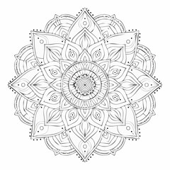 Fototapeta premium Tapestry Vector Symmetry Pattern Circular Colorful Mandala Art Illustration with Intricate Patterns and Spiritual Design for Meditation and Decoration