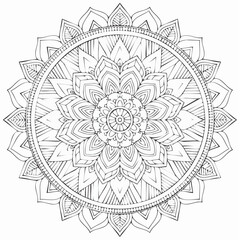 Calming Sacred Contemporary Elegant Chakra Pattern Mandala Art Illustration with Intricate Patterns and Spiritual Design for Meditation and Decoration