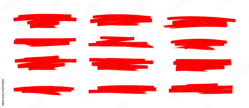 Poster red marker lines stripes, highlighter hand drawing doodle, red marker scribble for text box, backgro