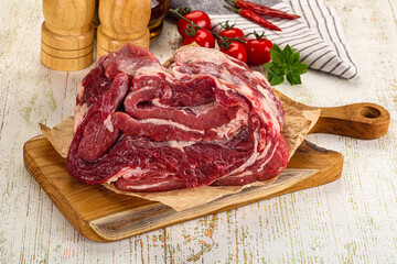 Raw beef meat for cooking