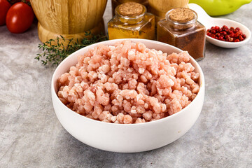 Homemade Raw pork minced meat