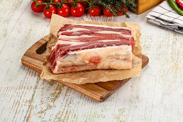 Fototapeta premium Raw beef ribs for cooking