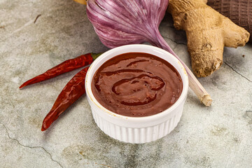 Korean kimchi sauce in the bowl