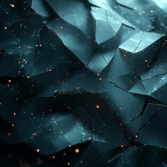 Dark Background Grainy Sof With Glowing Shapes Futuristic