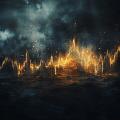 Visualization Abstract Economic Turbulence Art-Style
