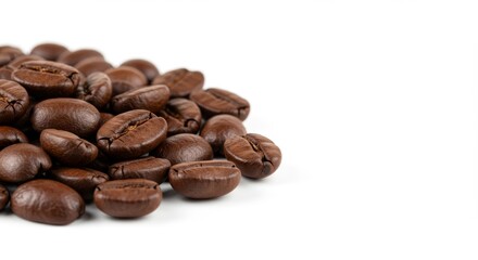 Naklejka premium Gourmet Coffee Beans Premium White Background HD