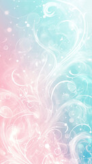 夢見るパステルカラーの抽象背景 - ピンクと水色のやわらかな光と煙