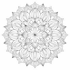 Relaxation Line Decorative Spiritual Tapestry Contemporary Mandala Art Illustration with Intricate Patterns and Spiritual Design for Meditation and Decoration