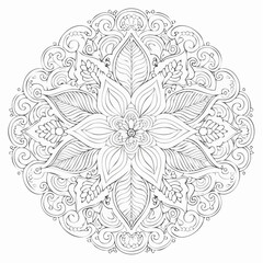 Tapestry Trendy Relaxation Geometry Spiritual Contemporary Mandala Art Illustration with Intricate Patterns and Spiritual Design for Meditation and Decoration