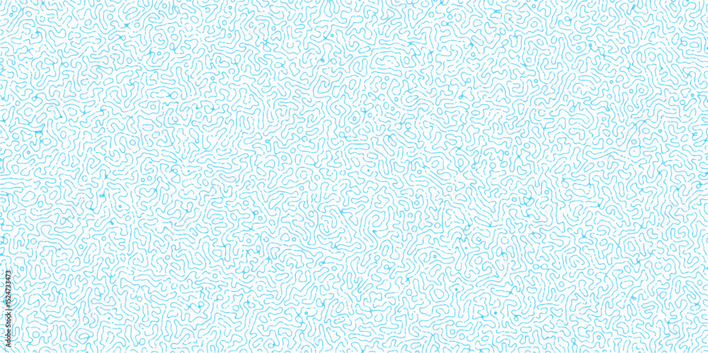 Poster Turing Abstract Pattern, suitable for any business. White and blue color diffusion reaction seamless pattern. abstract Reaction-diffusion or Turing pattern formation, coral reef, natural texture.	