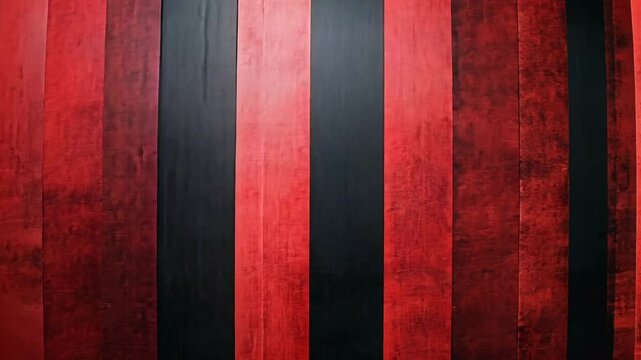 Abstract vertical stripes pattern in red and black wood texture background