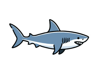 Fototapeta premium shark isolated on white