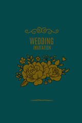 Wedding event invitation vector 