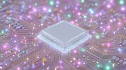 Futuristic Circuit Board  Technology  Innovation  Microchip  Data  AI