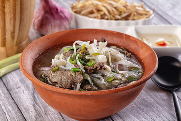 Vietnamese Pho Bo soup with beef