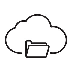 cloud folder icon ilustration