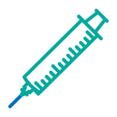 Syringe Vector Line Blue Bluish Green Icon Design