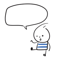 (Dialog Box) Collection of hand drawn business worker icons. Vector illustration.	