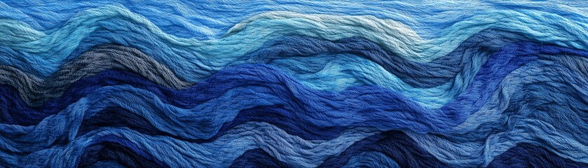 Wavy blue texture, abstract background for design projects.