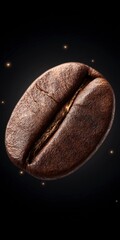 Roasted Coffee Bean  Close up  Dark Background  Cinematic Lighting  High Resolution Image