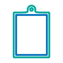 Cutting Board Vector Line Blue Bluish Green Icon Design