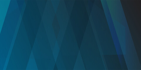 Obraz premium Blue modern abstract wide banner with geometric shapes. Dark blue abstract background. Vector illustration
