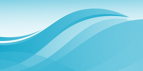 PrintBlue and white business wave banner background. modern vector