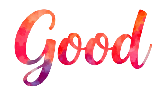 "The word 'Good' written in an elegant, stylish font, isolated on a clean white background for a minimal and sophisticated look."
 - Powered by Adobe