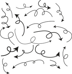 set of arrow icon vector images.