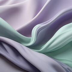 Obraz premium Cool Mint and Lavender Flowing Pastel Abstract Background
