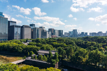 Obraz premium 都心から望む大手町・丸の内の都市景観