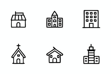 building icon set