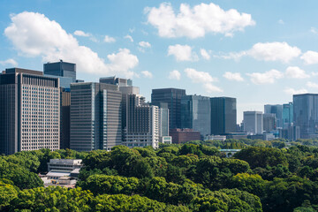 Fototapeta premium 都心から望む大手町・丸の内の都市景観