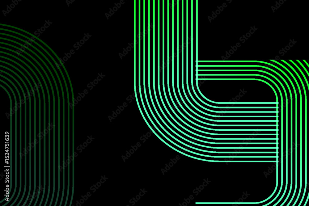 Poster abstract black background with gradient glowing diagonal geometric lines.